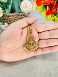 The Devangana Lakshmi Maang Tikka in Antique Gold