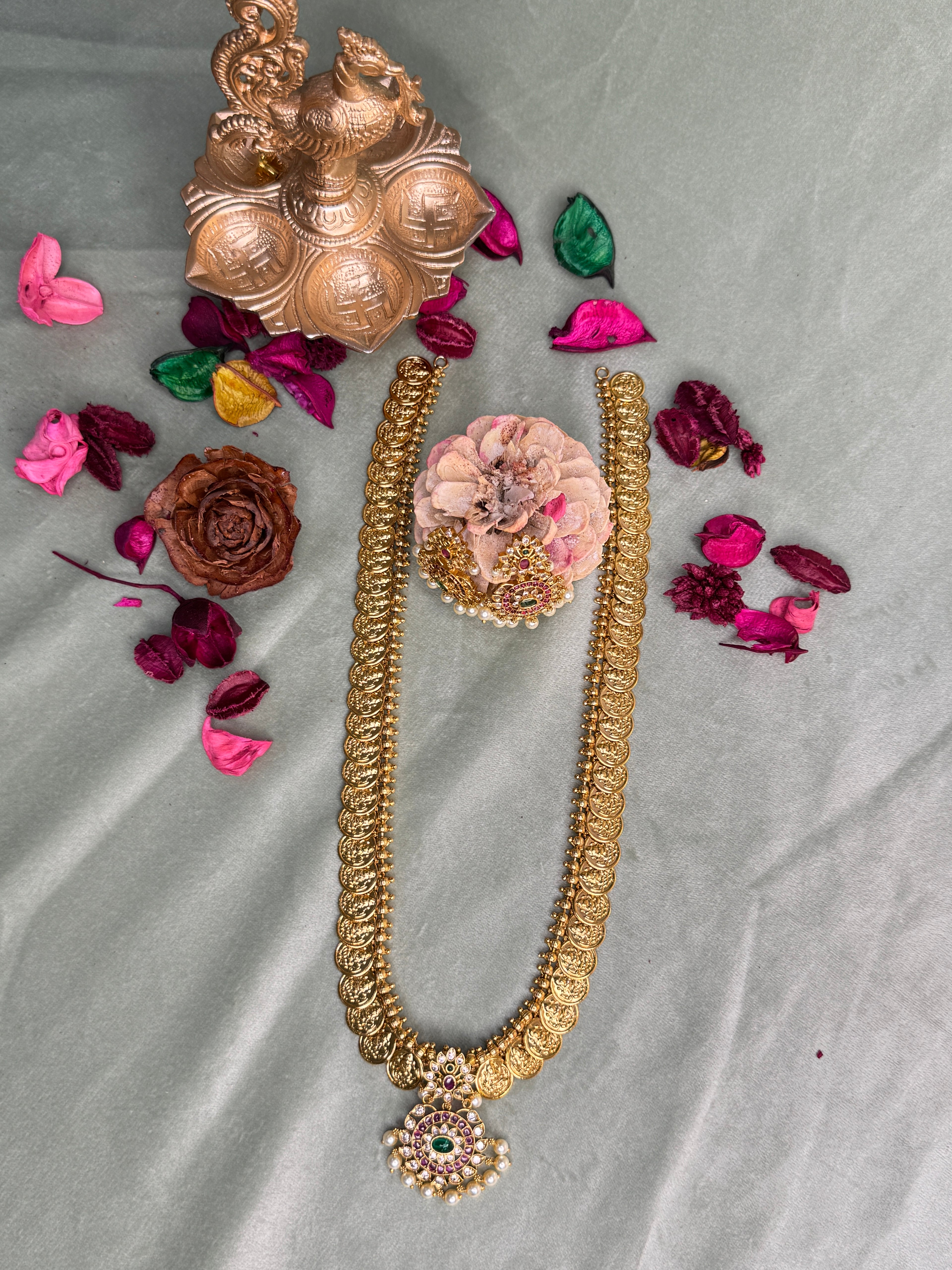 Sri Mahalakshmi Vaibhava Kasu Haram Set – Premium South Indian Temple Jewellery Masterpiece Edition