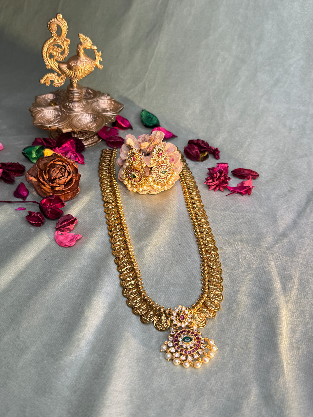 Sri Mahalakshmi Vaibhava Kasu Haram Set – Premium South Indian Temple Jewellery Masterpiece Edition