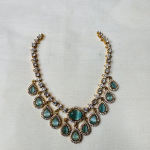 The Ethereal Mint Blossom Droplet Necklace